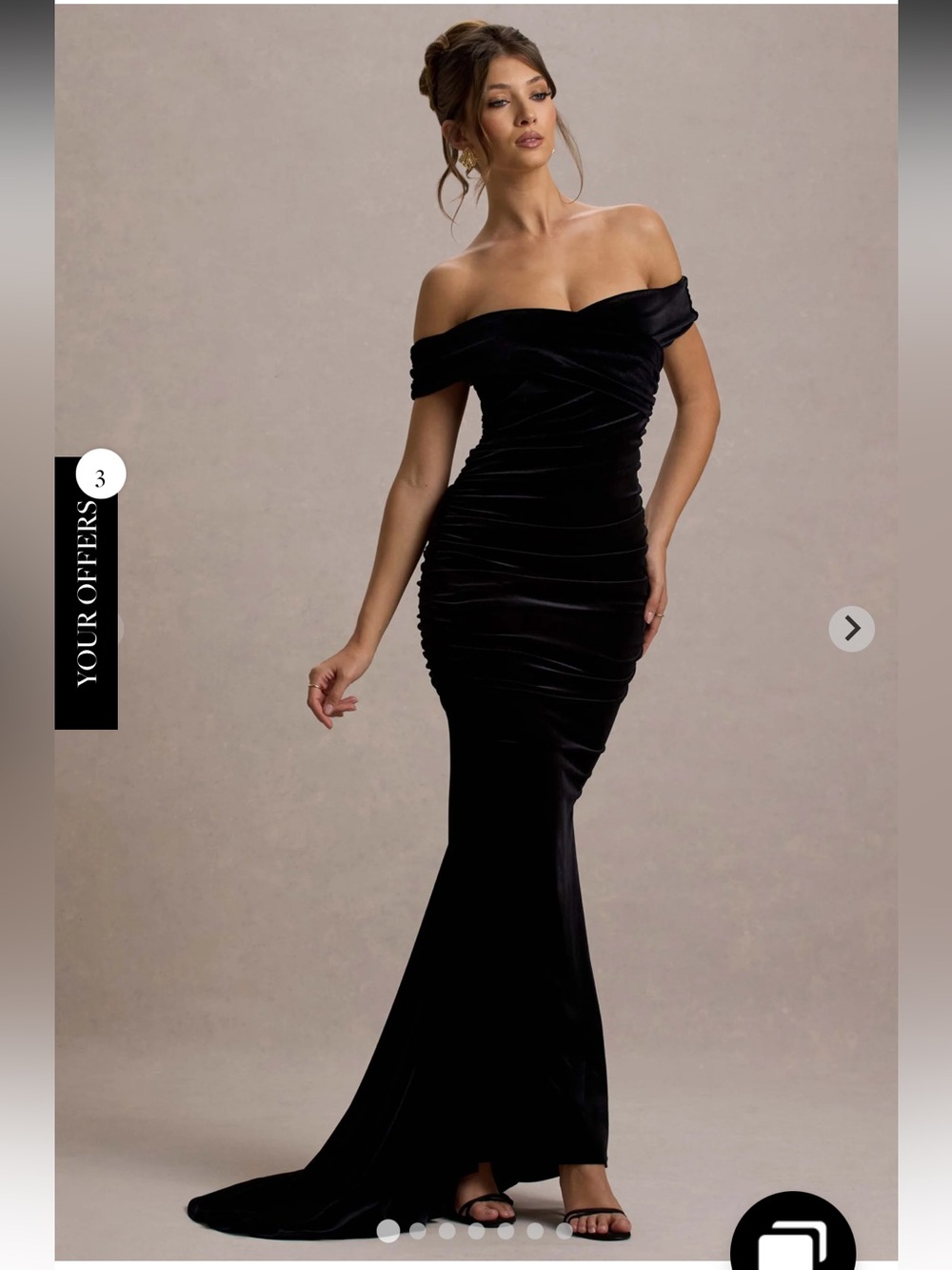 NWT Club London APOLLINE Black Velvet Dress - size 4